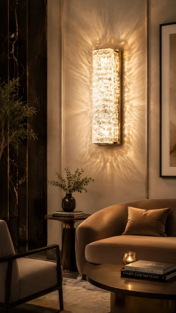 Modern Crystal Wall Light | Luxury K9 LED Wall Sconce Bedroom & Hotel Lighting