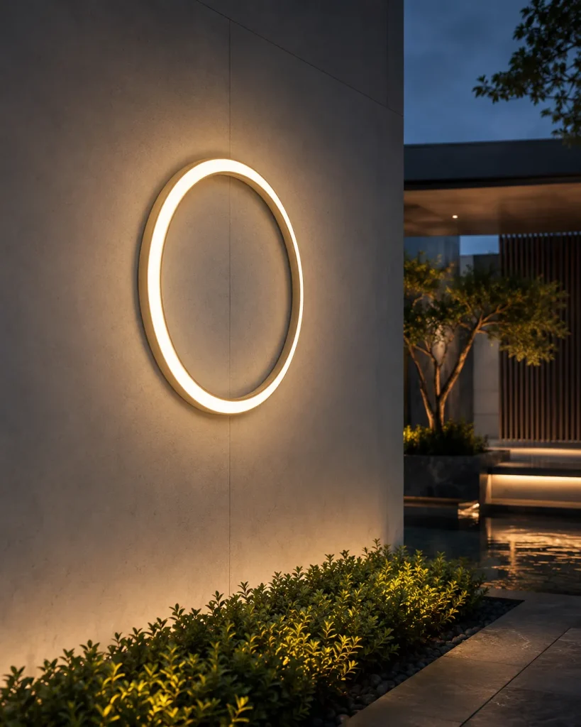 Moon Ring LED Outdoor Wall Light 7W Modern Minimalist Wall Lamp