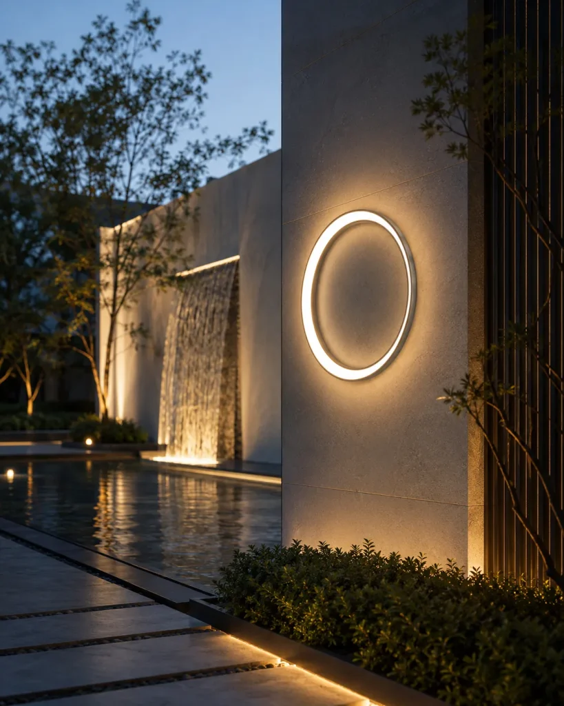 Moon Ring LED Outdoor Wall Light 7W Modern Minimalist Wall Lamp