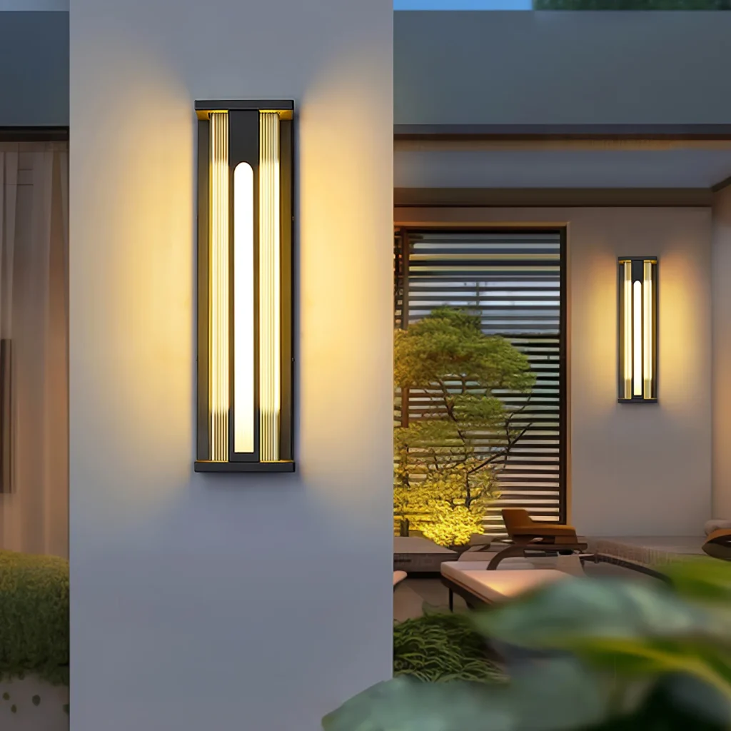 Modern Solar Outdoor Wall Light | Waterproof LED Wall Sconce 3000K