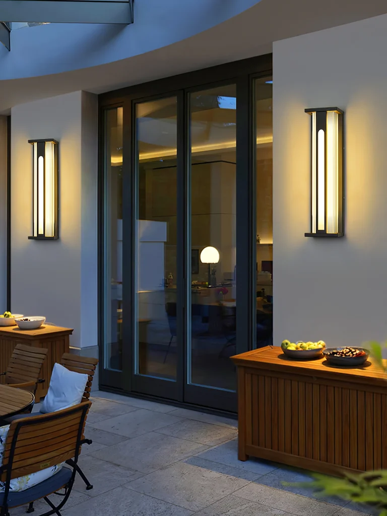 Modern Solar Outdoor Wall Light | Waterproof LED Wall Sconce 3000K