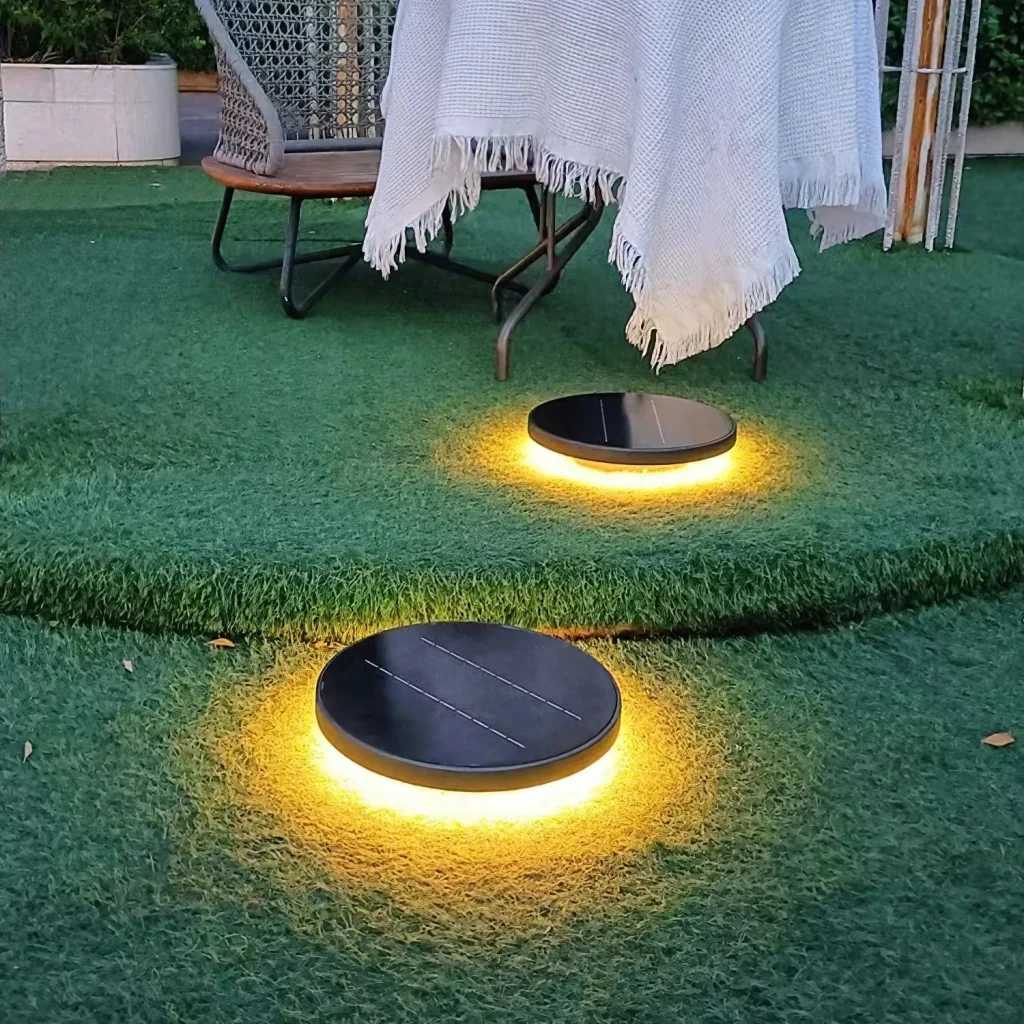 Modern Solar Ground Light | Outdoor LED Lawn & Pathway Light 3000K