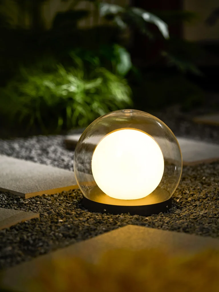 Solar Globe Landscape Light – Modern Outdoor LED Solar Garden Sphere Light 3000K