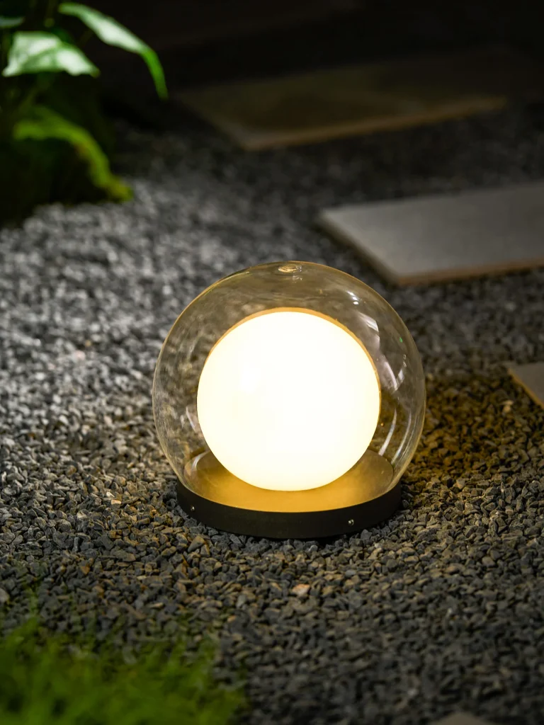 Solar Globe Landscape Light – Modern Outdoor LED Solar Garden Sphere Light 3000K