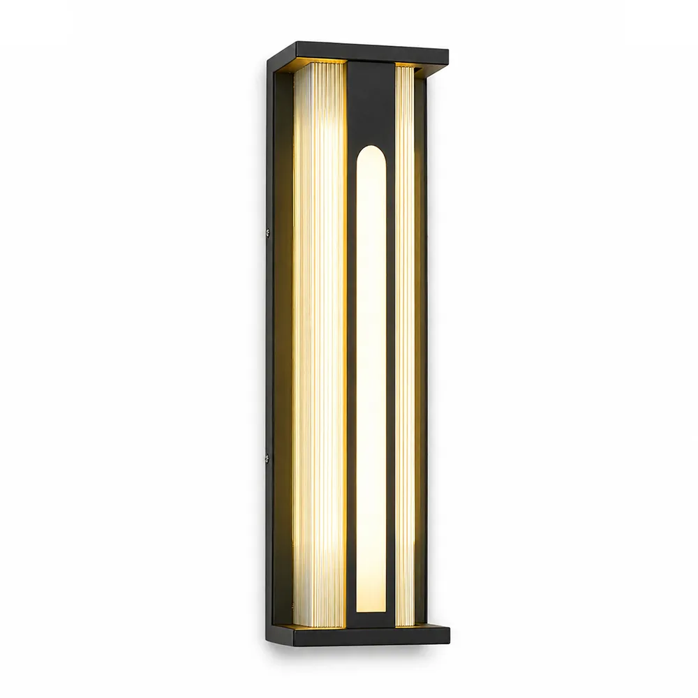Modern Solar Outdoor Wall Light | Waterproof LED Wall Sconce 3000K