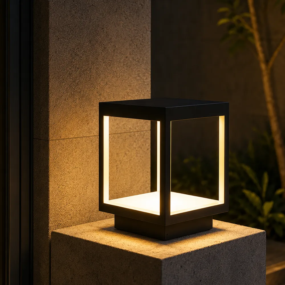 Modern Outdoor LED Pillar Light | Minimalist Garden Post Lamp