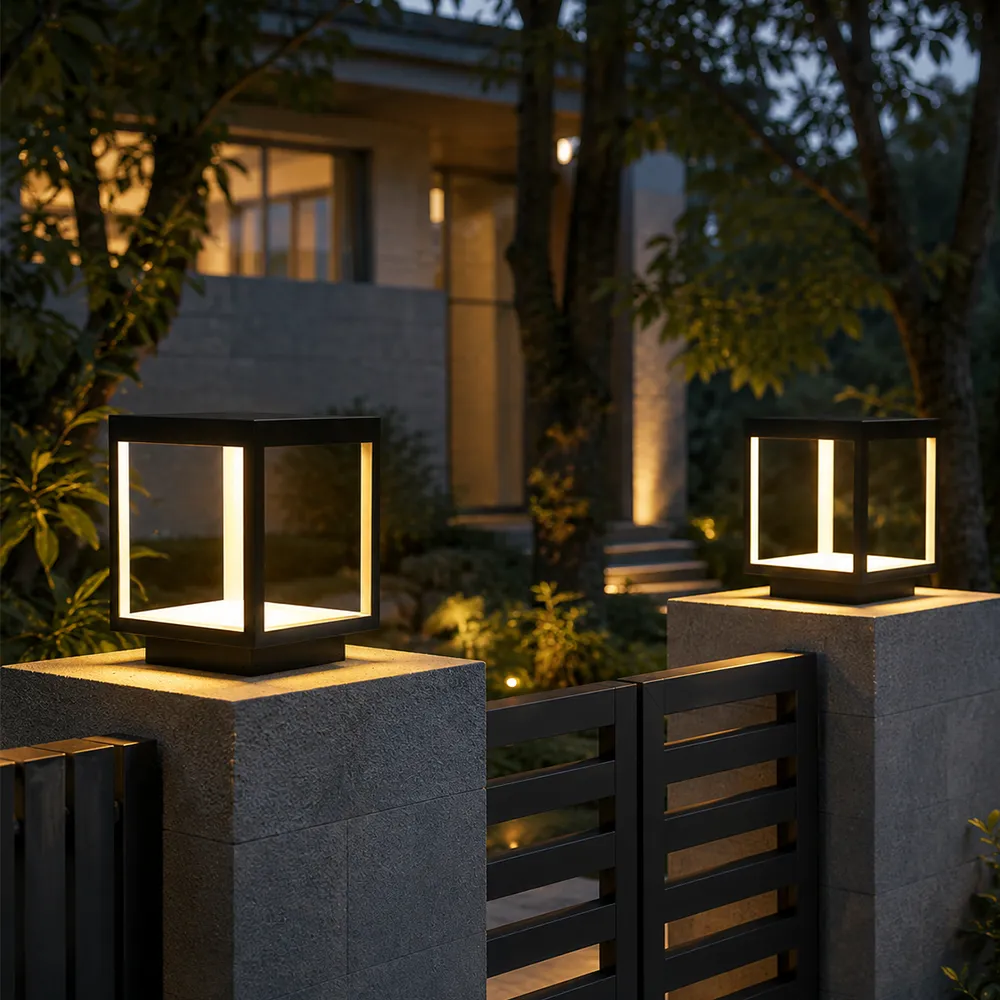 Modern Outdoor LED Pillar Light | Minimalist Garden Post Lamp