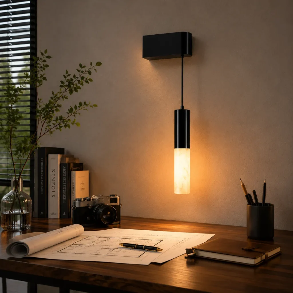 Modern Alabaster Pendant Wall Light – Minimalist Nordic LED Sconce Series