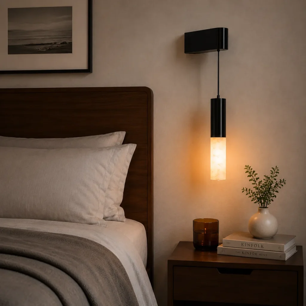 Modern Alabaster Pendant Wall Light – Minimalist Nordic LED Sconce Series
