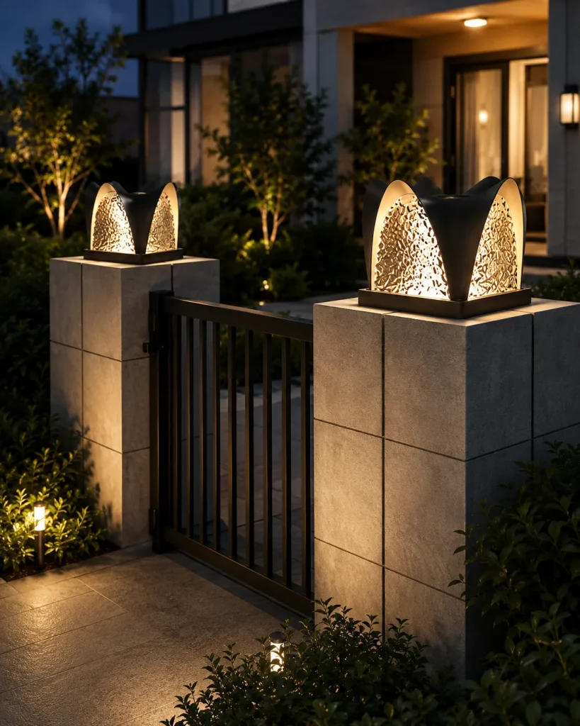 Solar Decorative Pillar Light | Outdoor Gate Post LED 3000K Warm White