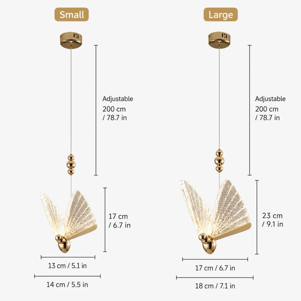 Butterfly Acrylic Pendant Light | Modern Decorative LED Ceiling Light