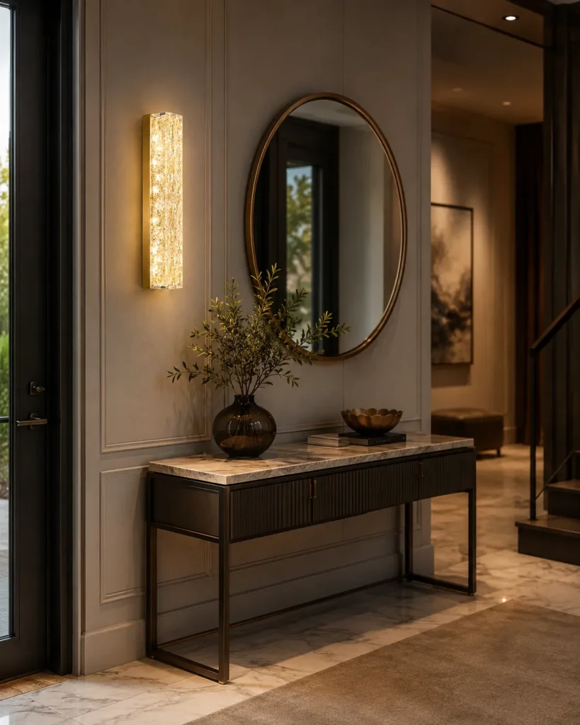 Modern Resin Wall Light | Full Spectrum LED Wall Sconce Bedroom & Hallway Lighting