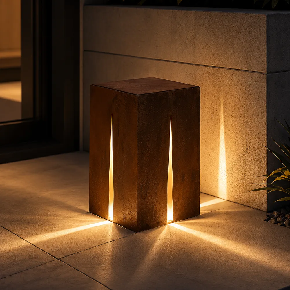Square Outdoor Floor Lamp | Minimalist Garden Landscape LED Light