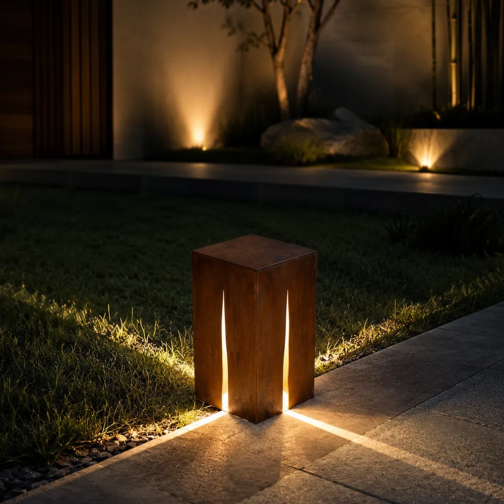 Square Outdoor Floor Lamp | Minimalist Garden Landscape LED Light