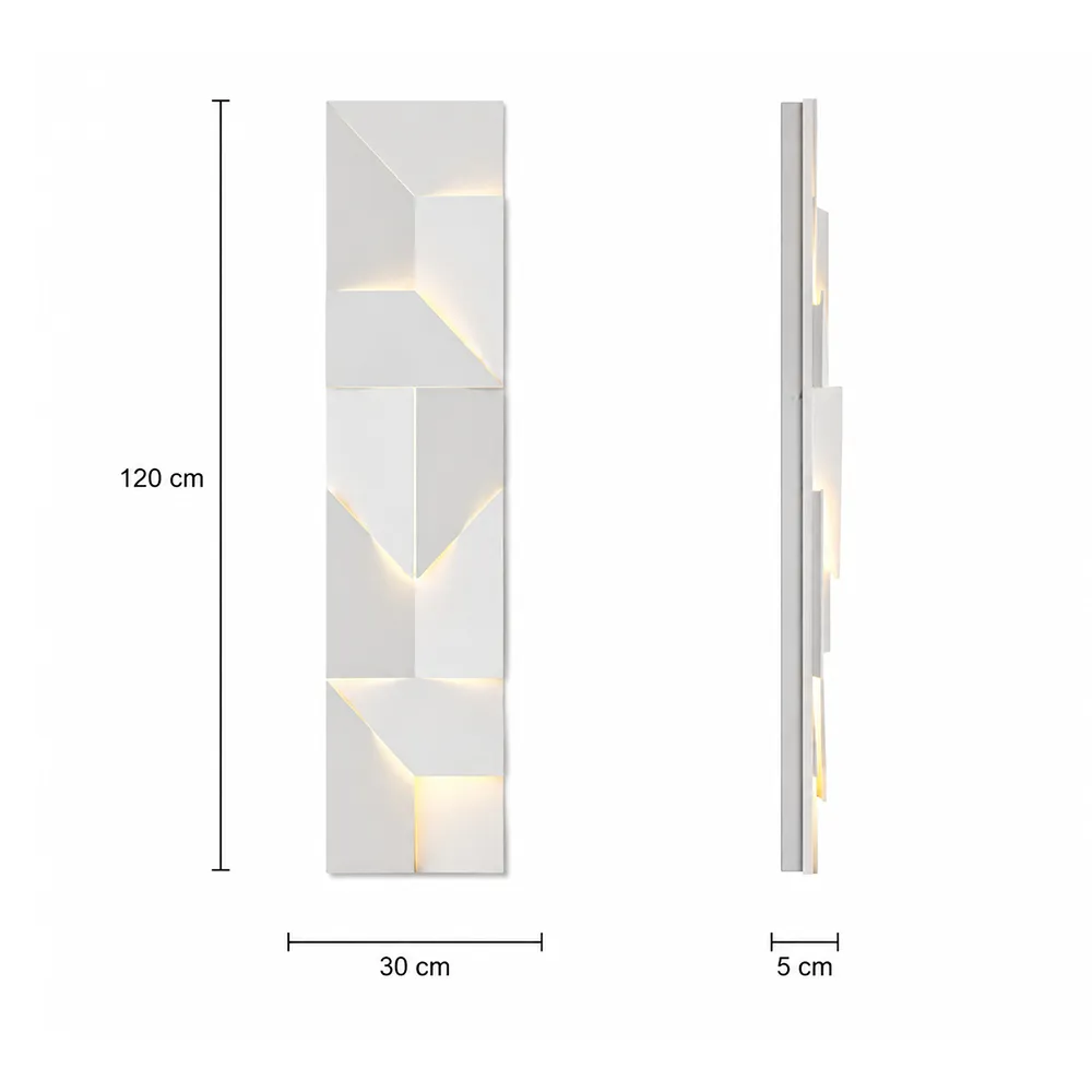 LUMINA GEO Wall Light – Ultra Slim Geometric Stainless Steel LED Sconce Series