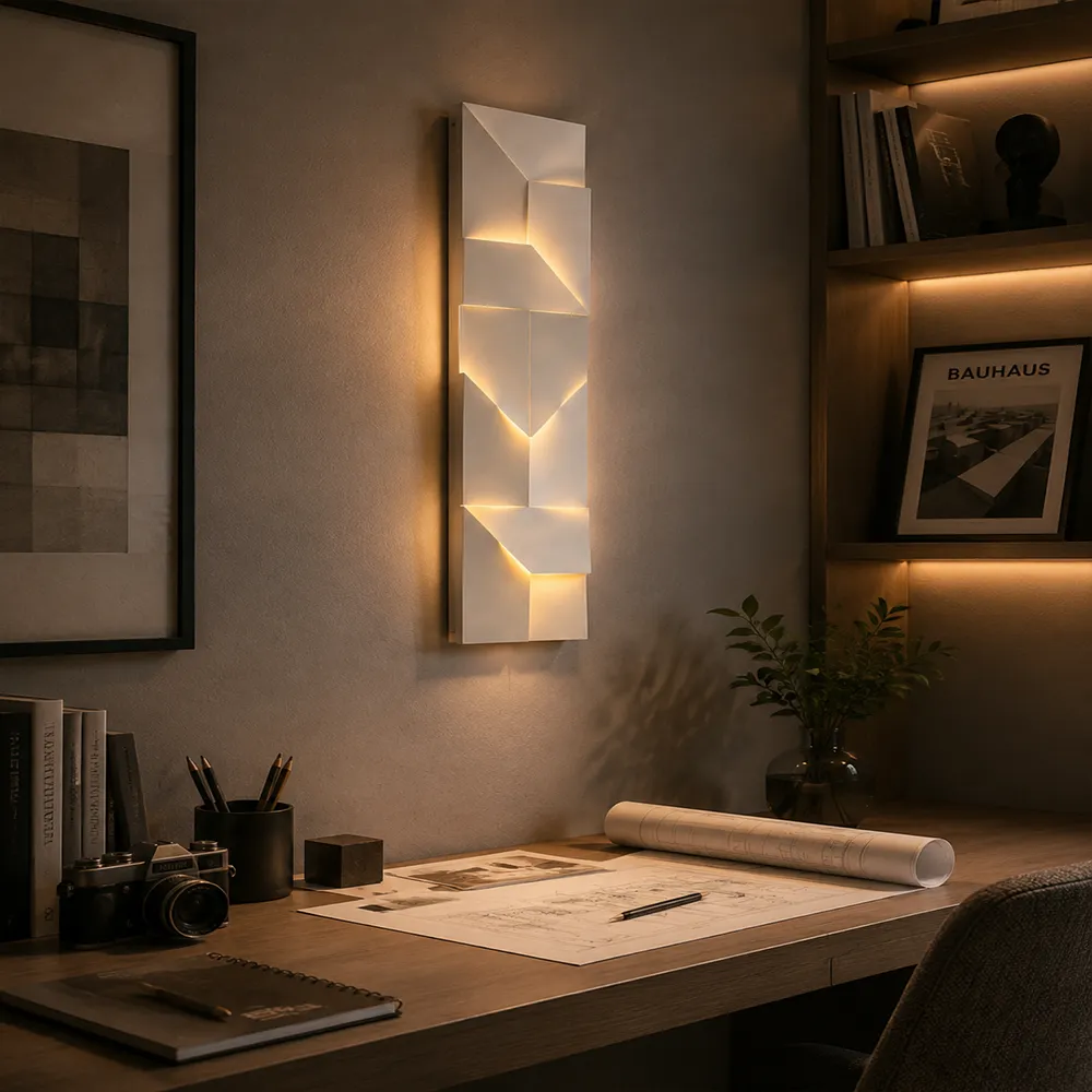 LUMINA GEO Wall Light – Ultra Slim Geometric Stainless Steel LED Sconce Series