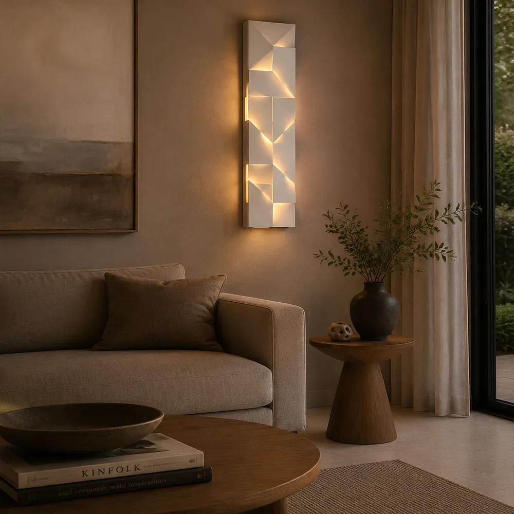 LUMINA GEO Wall Light – Ultra Slim Geometric Stainless Steel LED Sconce Series